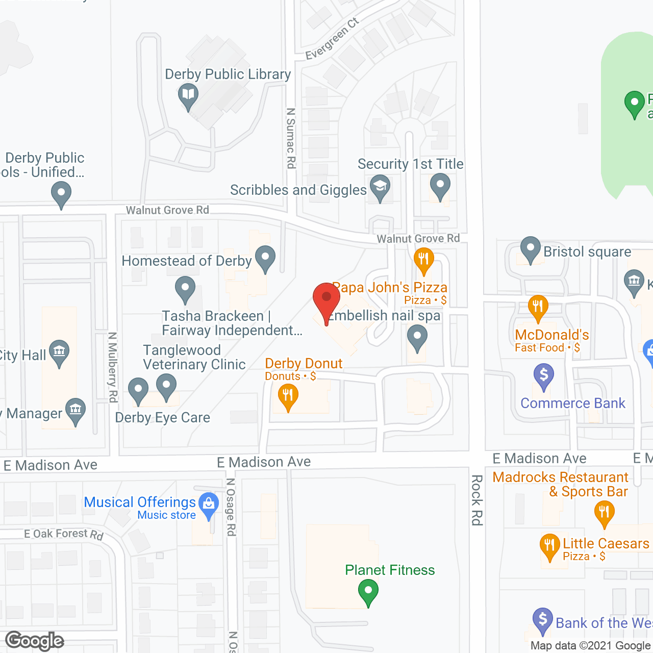 Brookdale Derby in google map