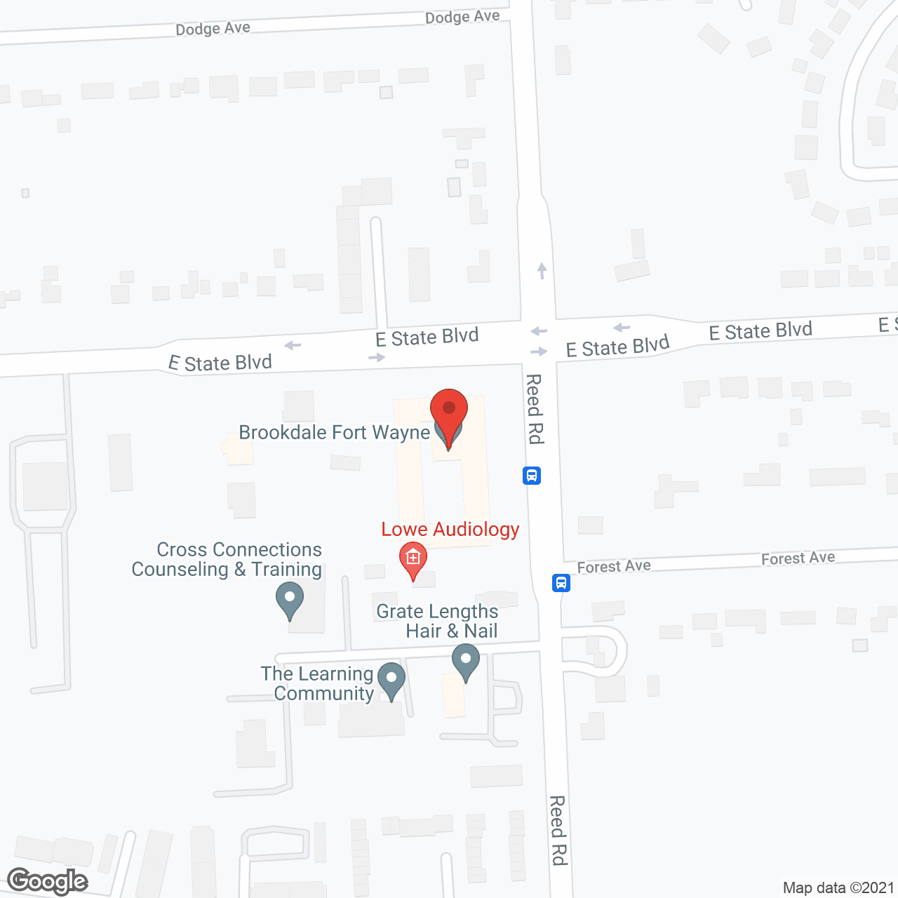 Brookdale Fort Wayne in google map
