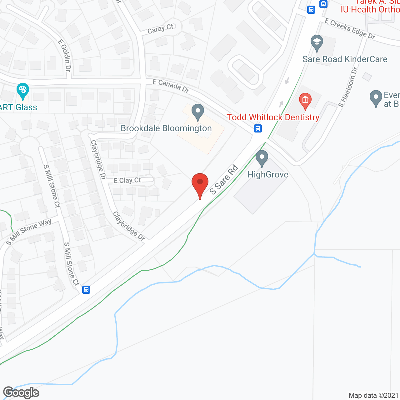 Brookdale Bloomington in google map