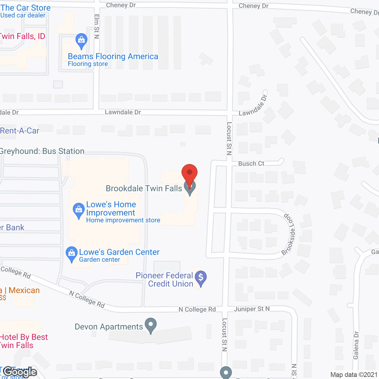 Brookdale Twin Falls in google map