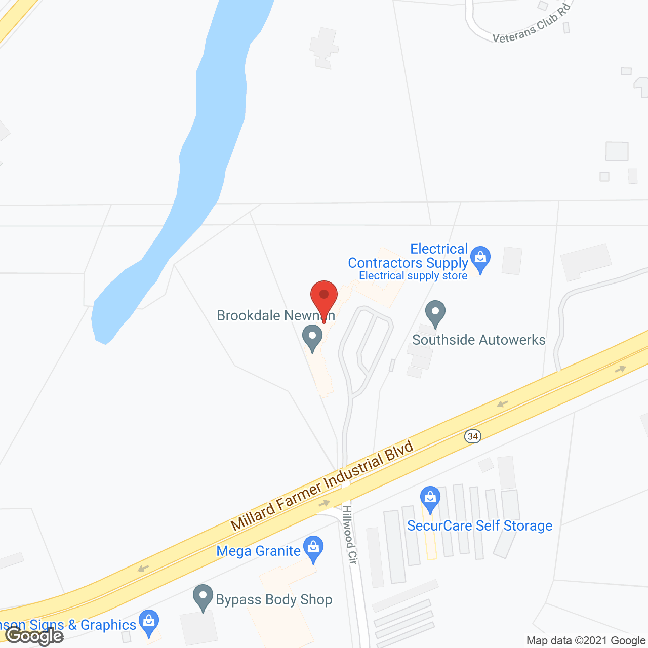 Brookdale Newnan in google map