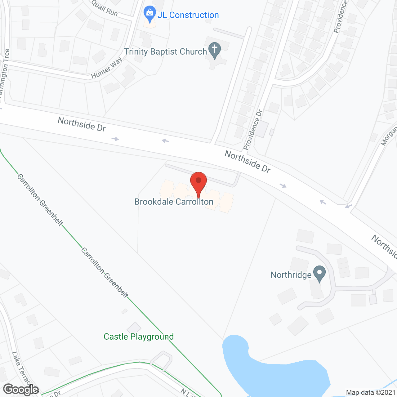 Brookdale Carrollton in google map