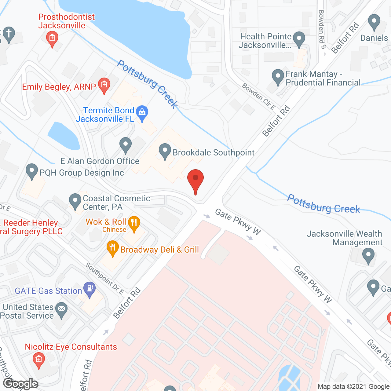 Brookdale Southpoint in google map