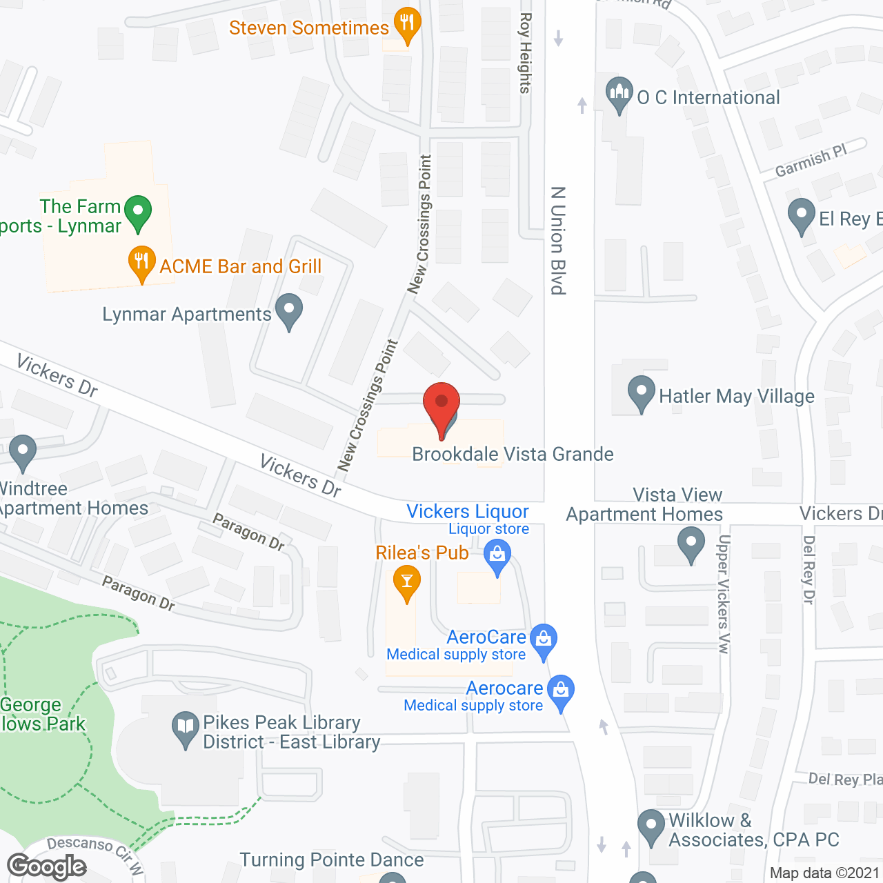 Brookdale Vista Grande in google map
