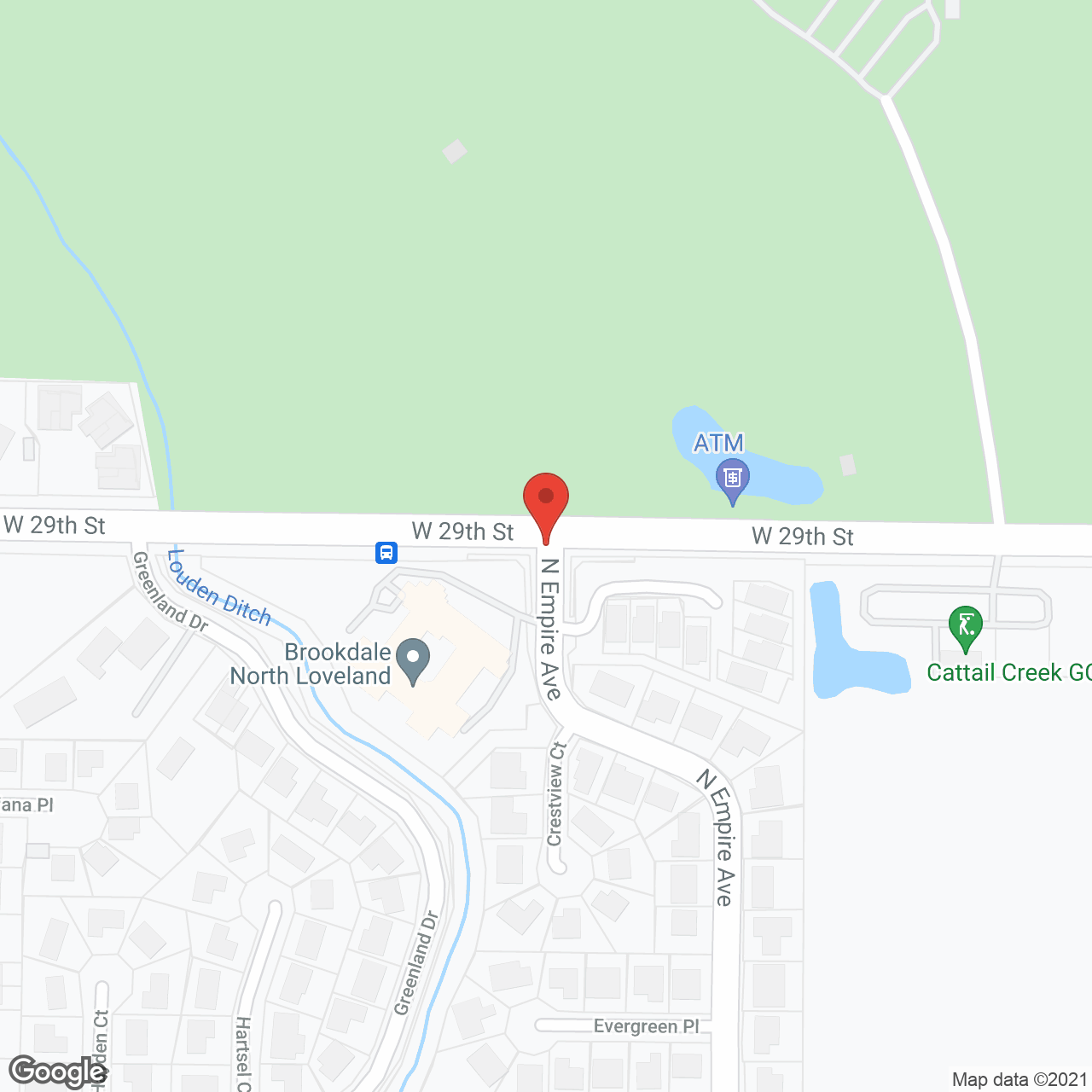 Brookdale North Loveland in google map