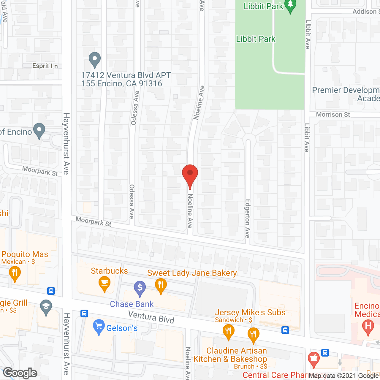Encino Gardens in google map