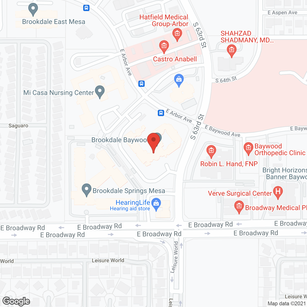 Brookdale Baywood in google map