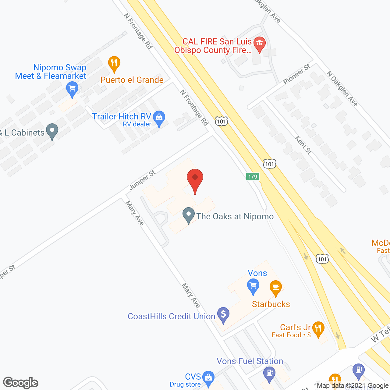 The Oaks at Nipomo in google map