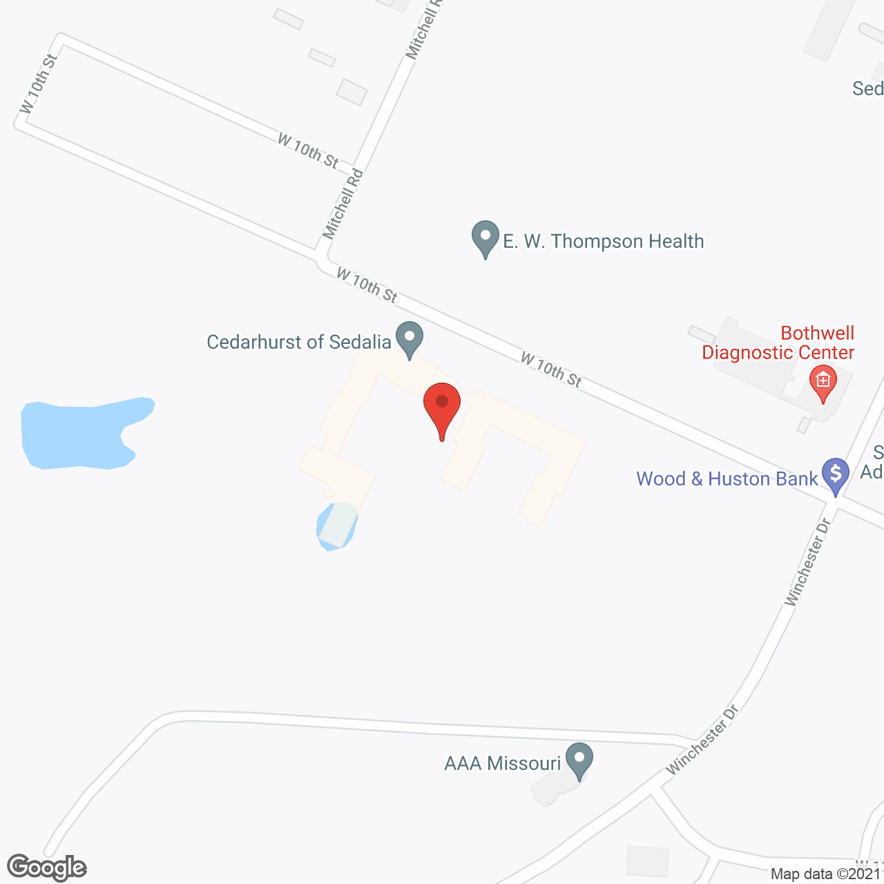 Cedarhurst of Sedalia in google map