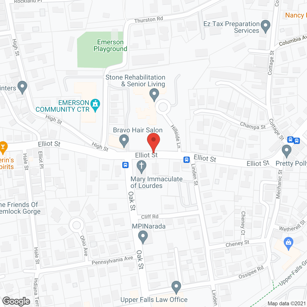 The Pettee House at Newton in google map