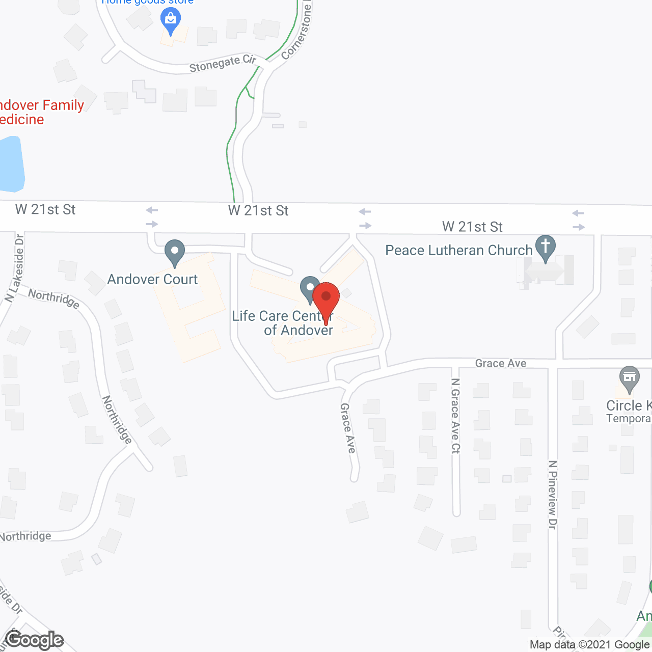 Life Care Center of Andover in google map