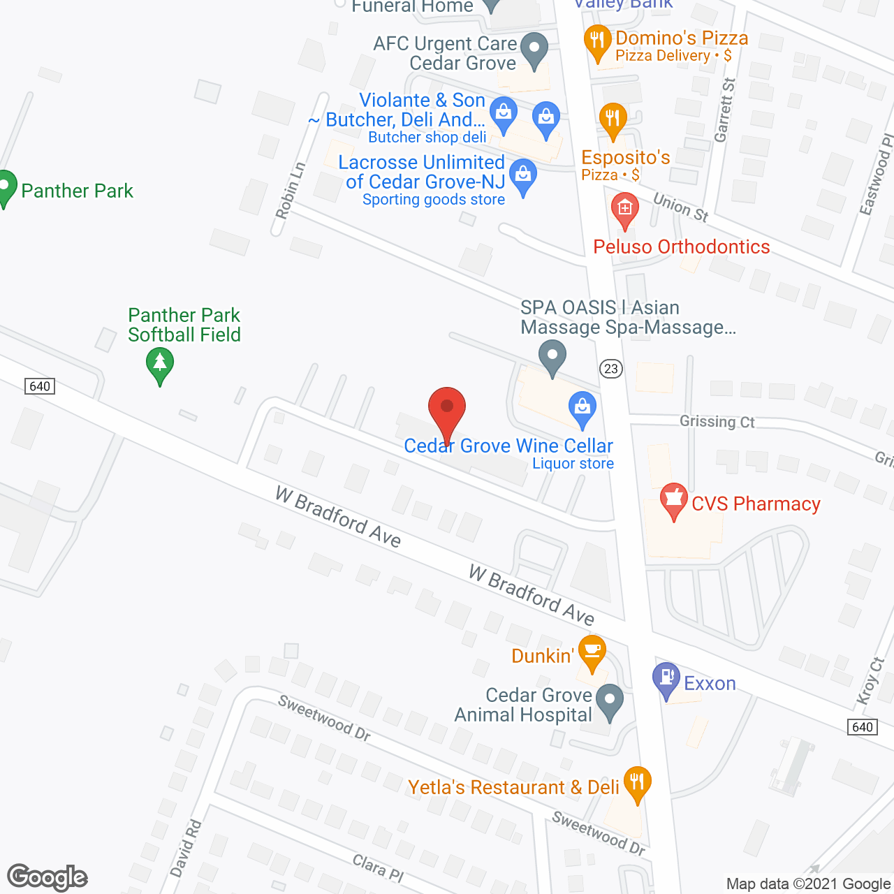 Canterbury at Cedar Grove in google map