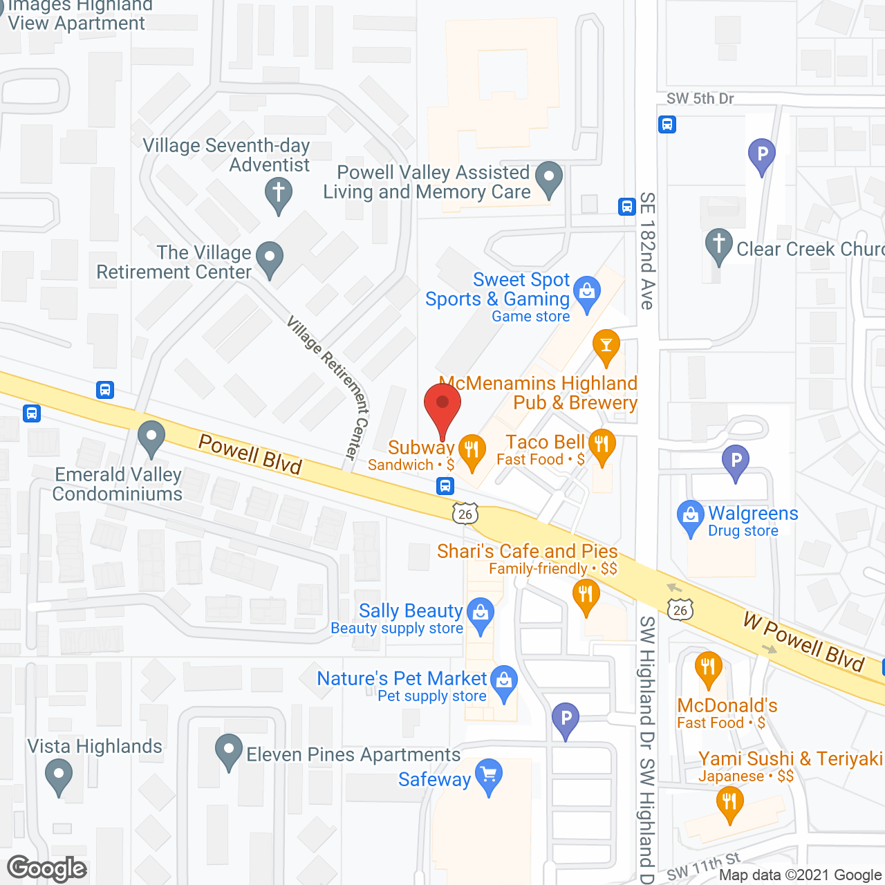 Village Retirement Center in google map