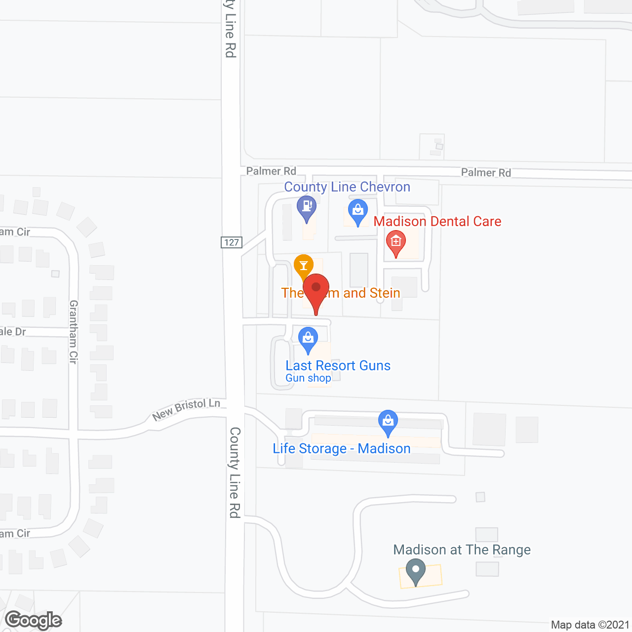 Madison at The Range in google map