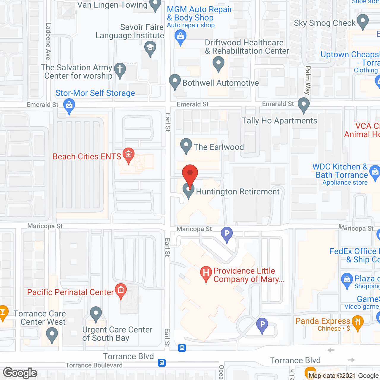 Huntington Retirement Hotel in google map