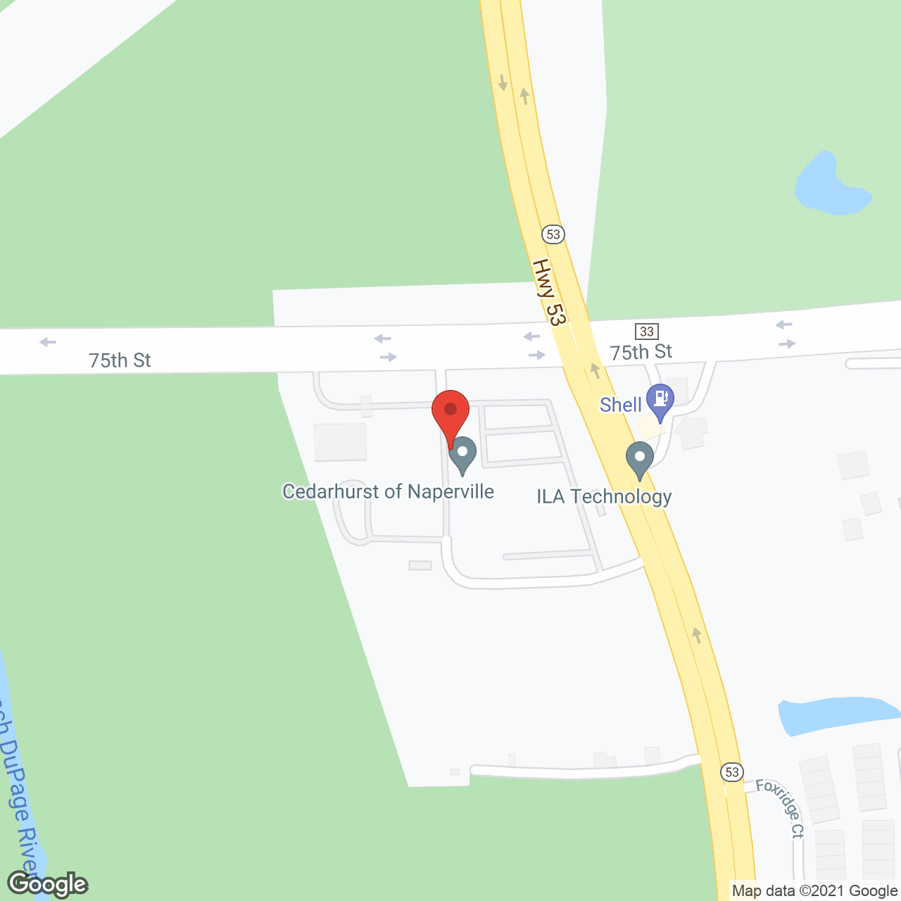Cedarhurst of Naperville in google map