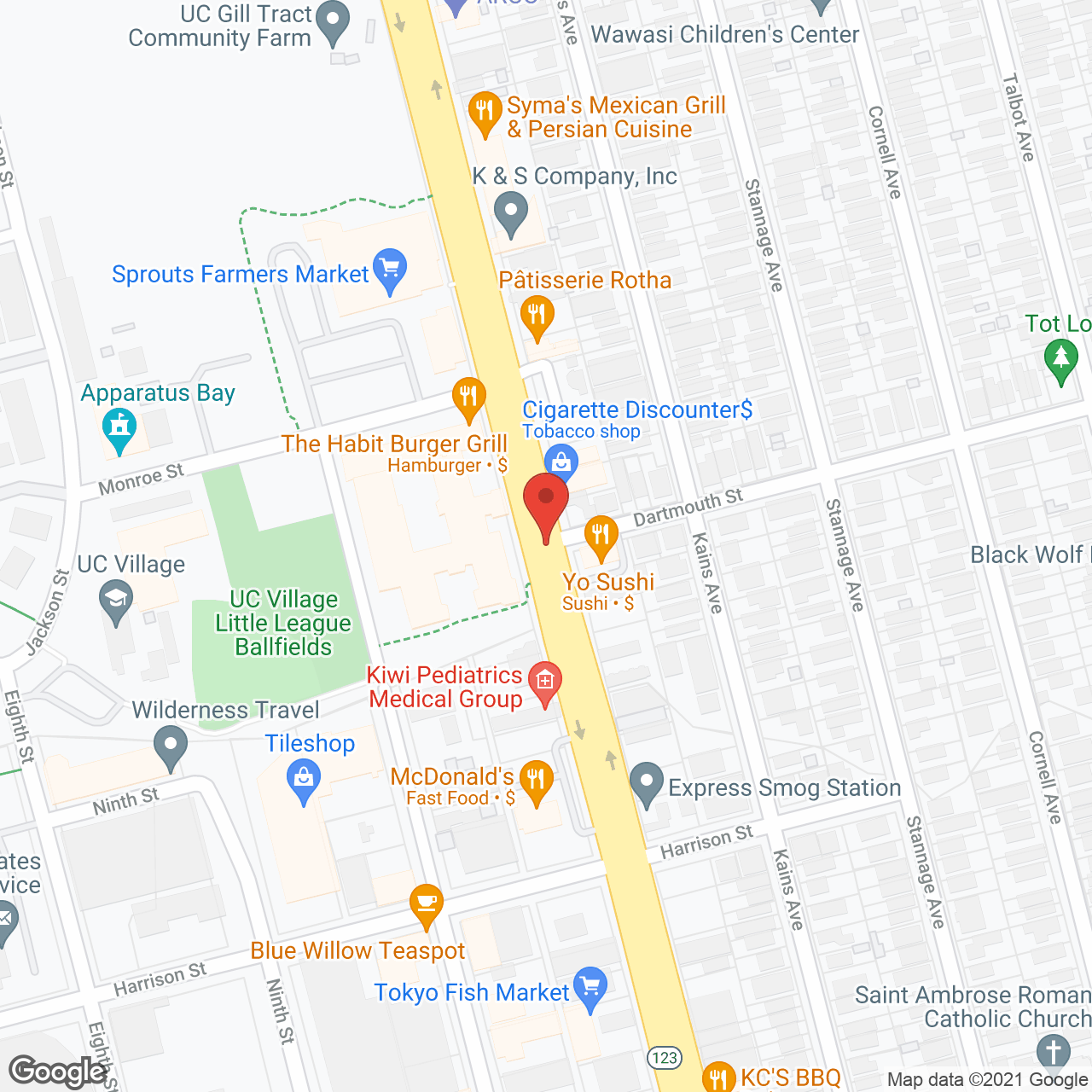 Belmont Village Albany in google map