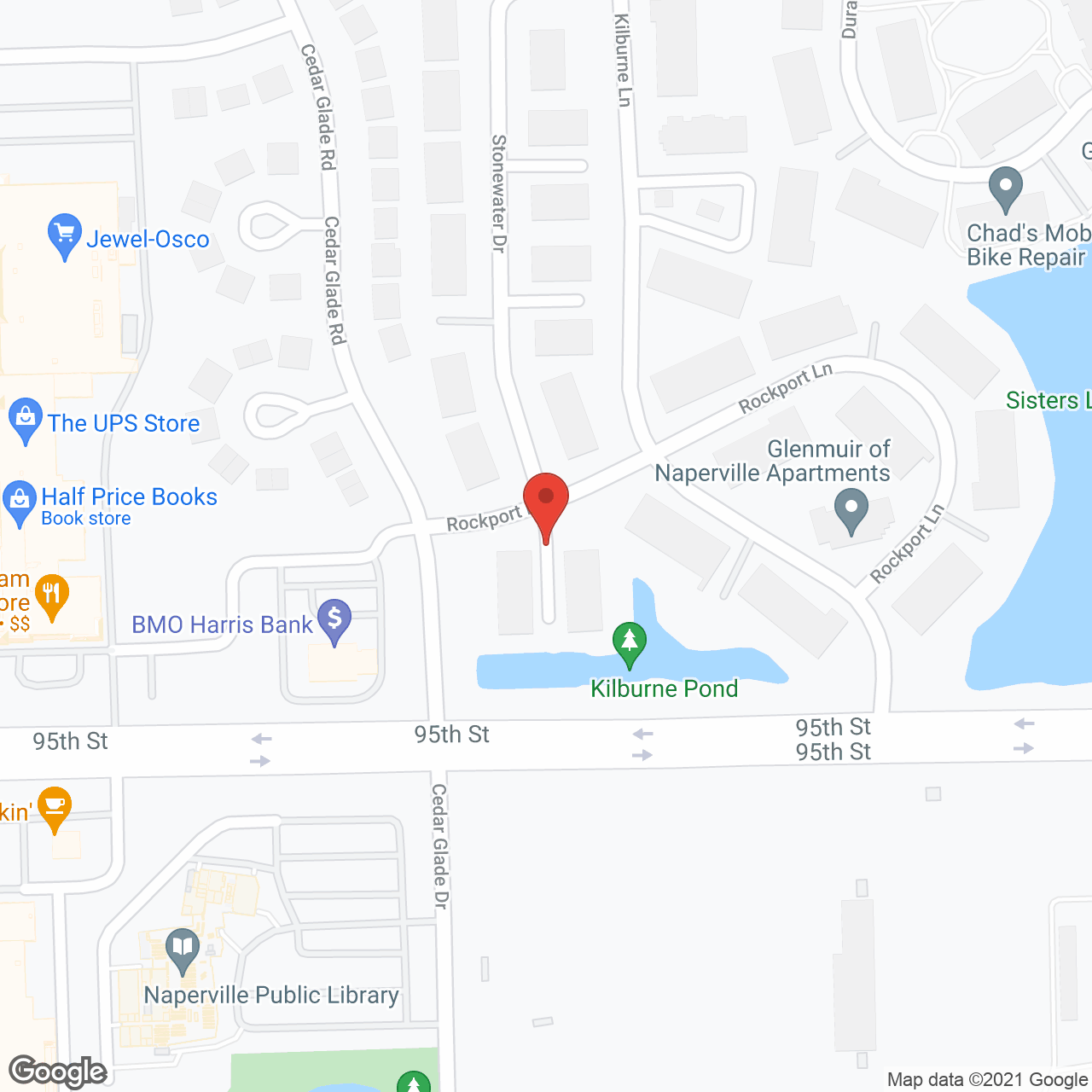 Arbor Terrace Naperville in google map