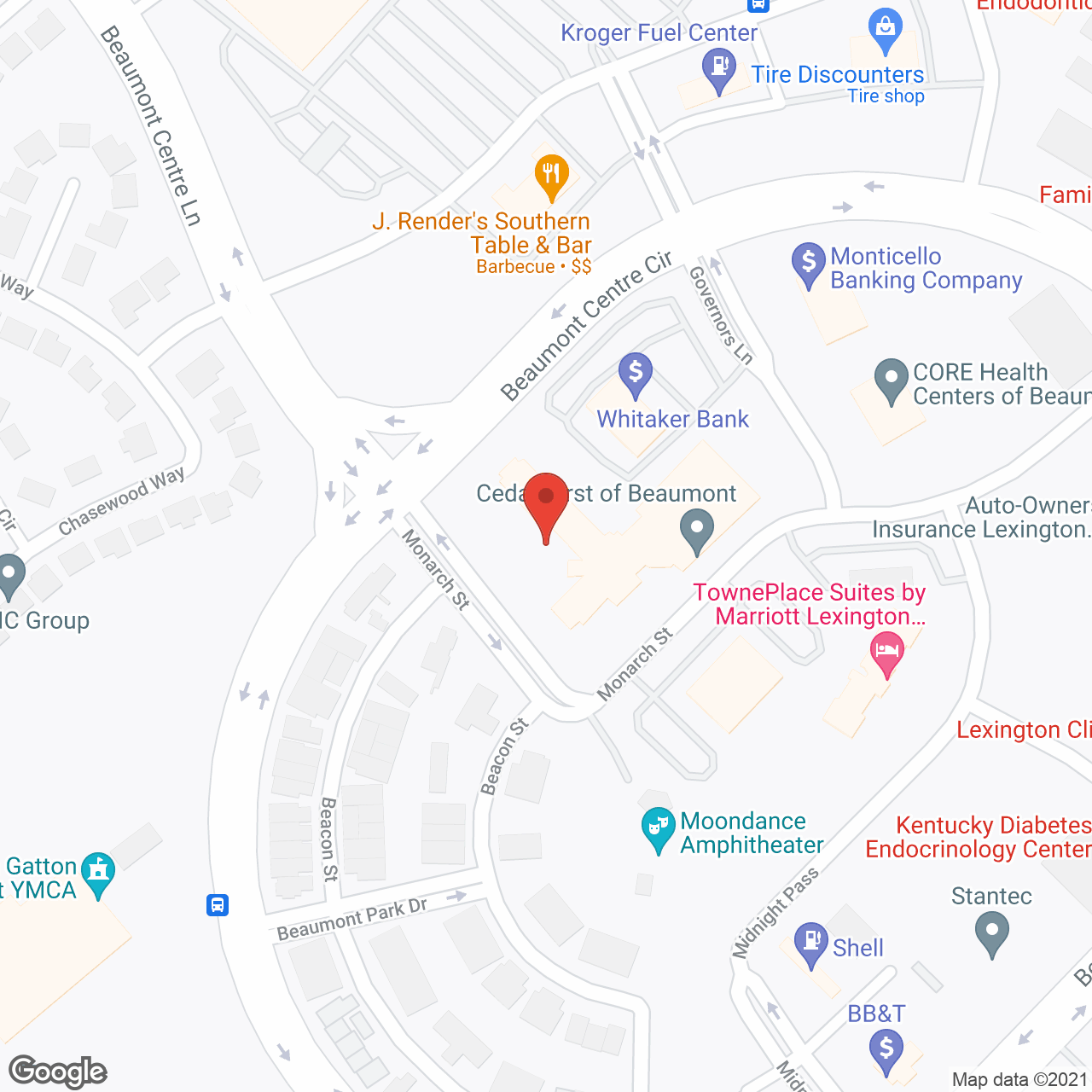 Cedarhurst of Beaumont in google map