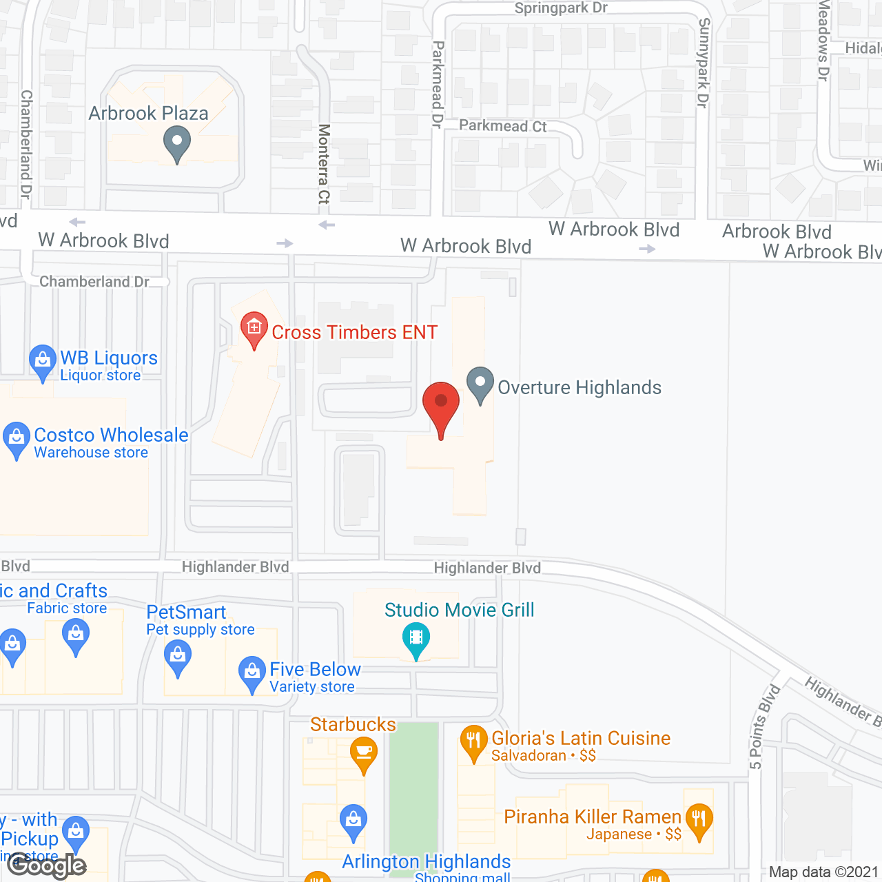 Overture Highlands 55+ Apartment Homes in google map