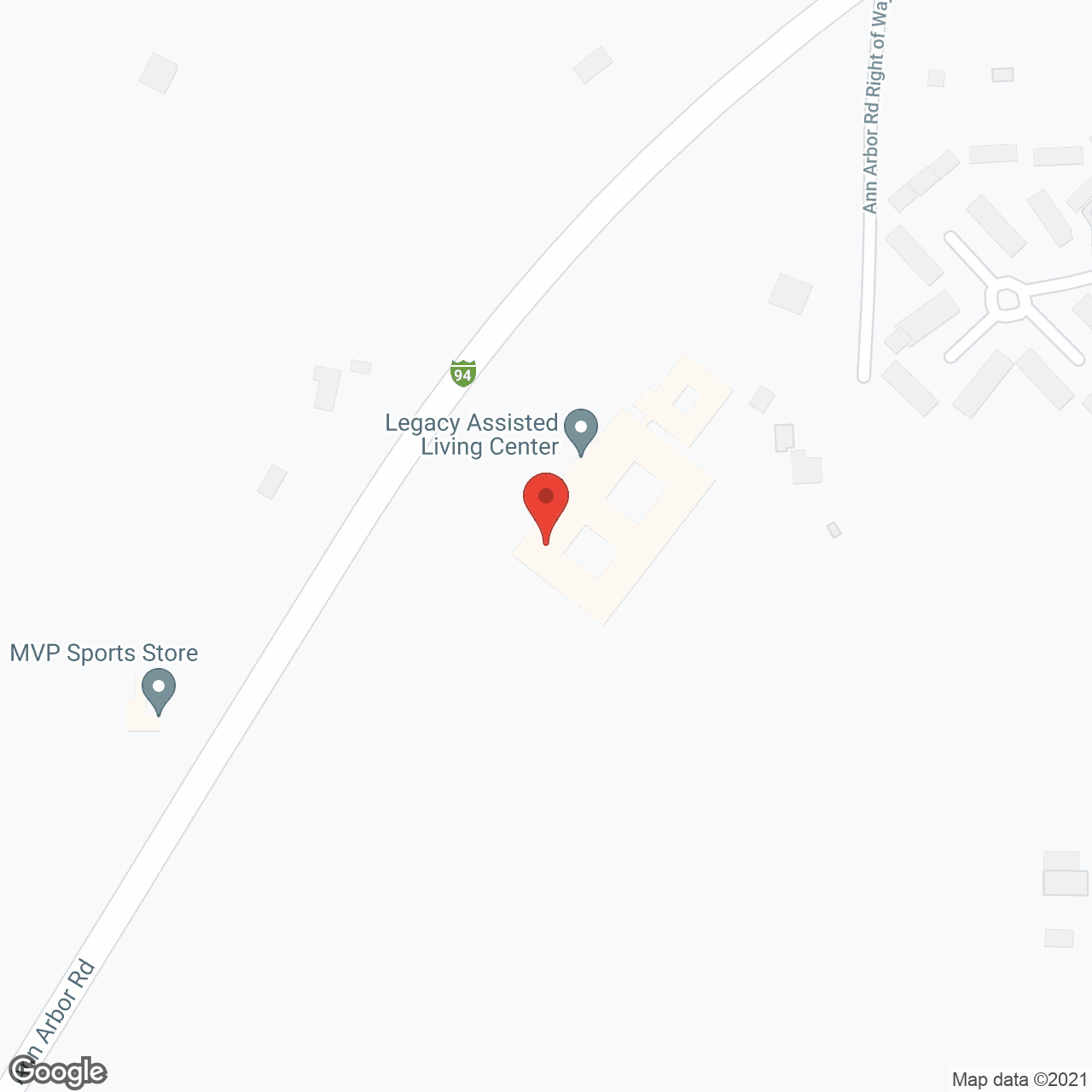 Legacy Assisted Living and Legacy Alzheimer's in google map