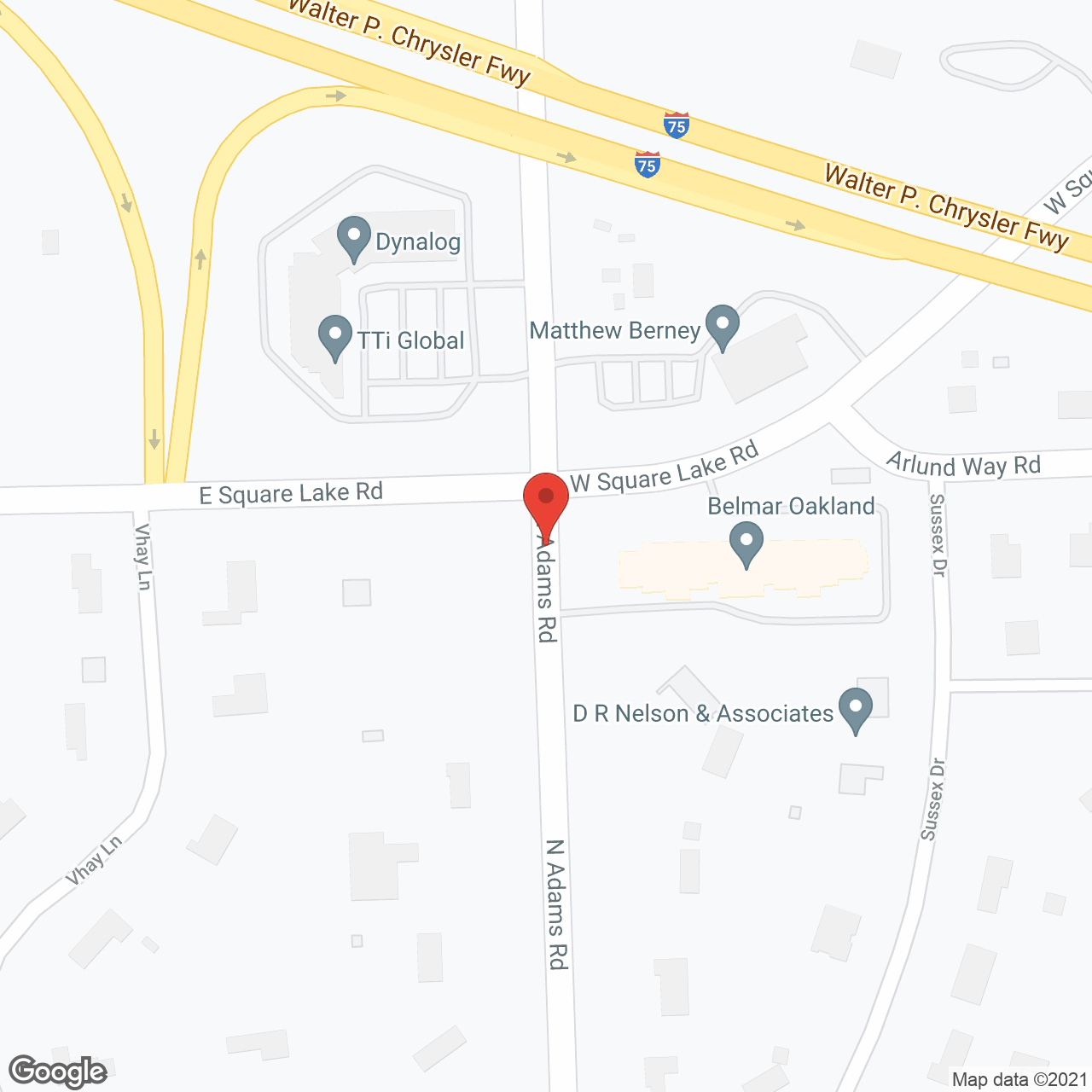 Belmar Oakland in google map