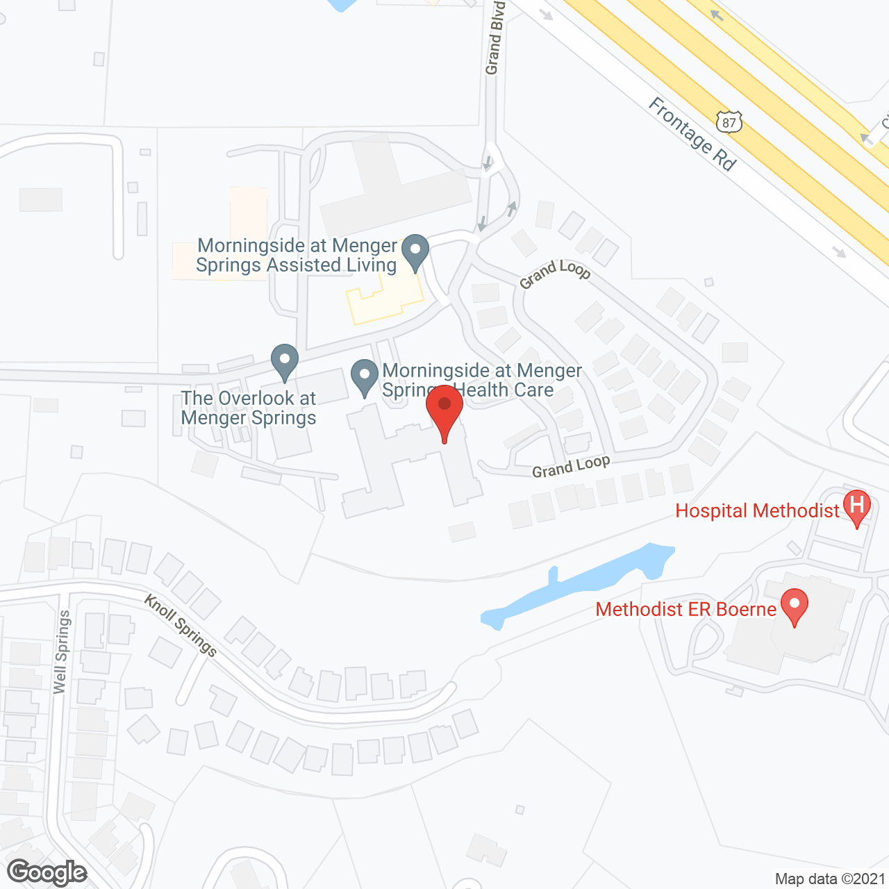 Menger Springs Independent Living in google map