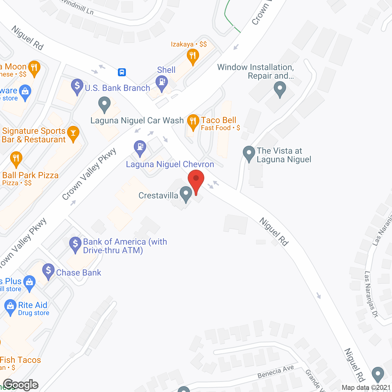Crestavilla in google map