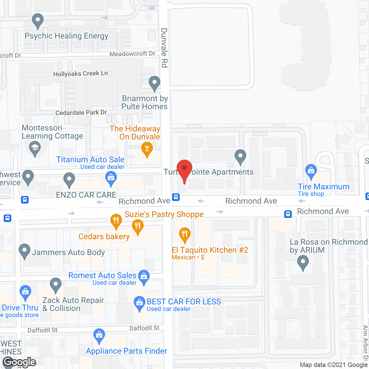 Houston - A Senior Moment 2 in google map