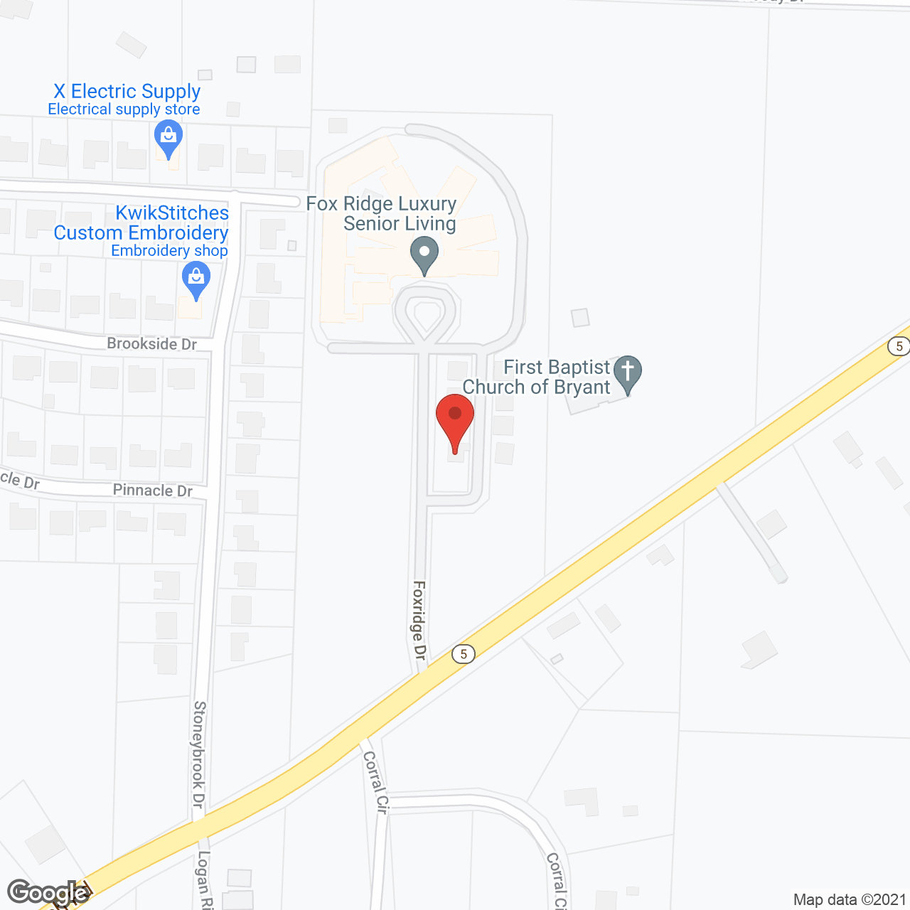 Fox Ridge in google map