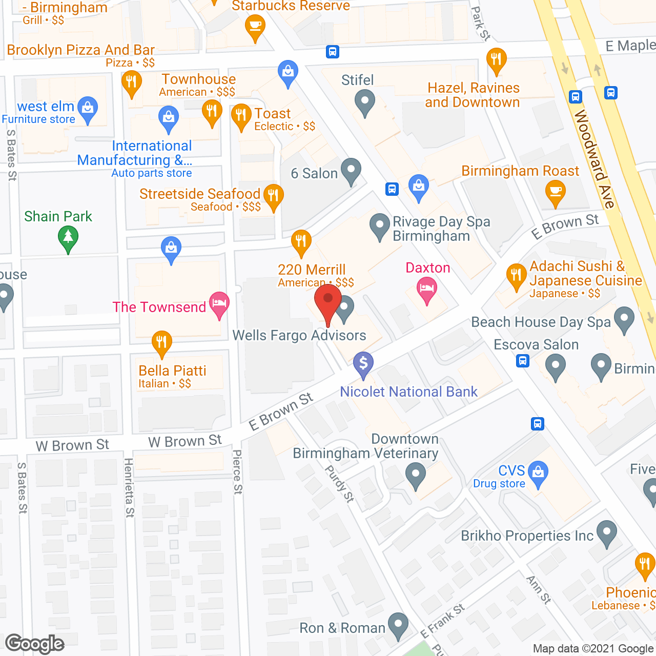 The Sheridan at Birmingham in google map