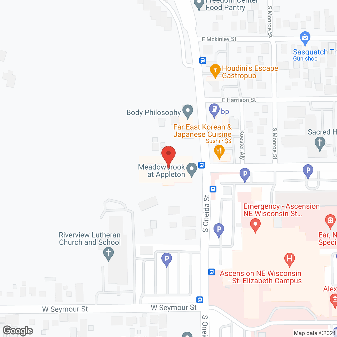 Manor Care Health Svc - Appleton in google map
