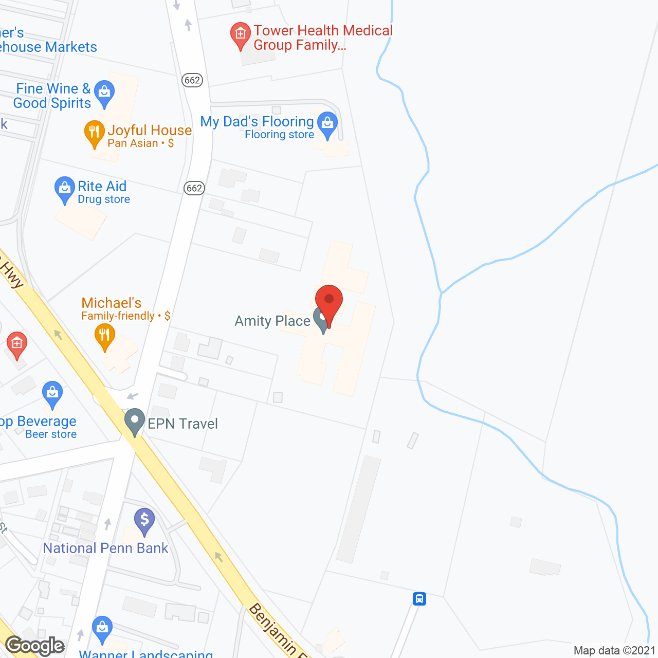 Amity Place in google map