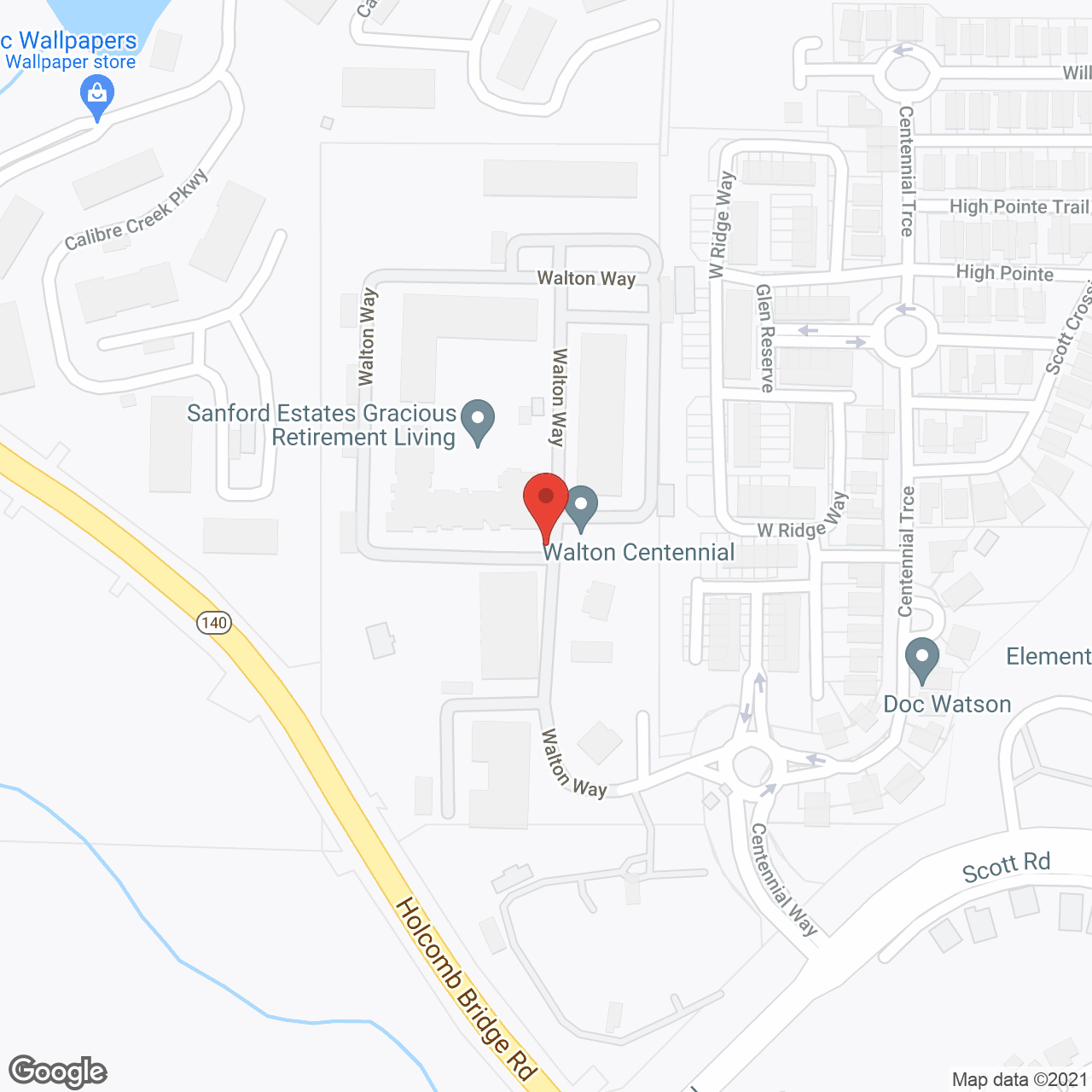 Sanford Estates in google map