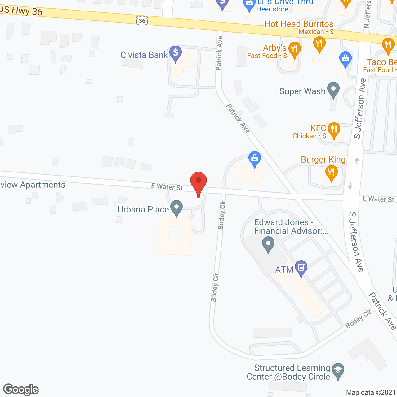 Urbana Place in google map
