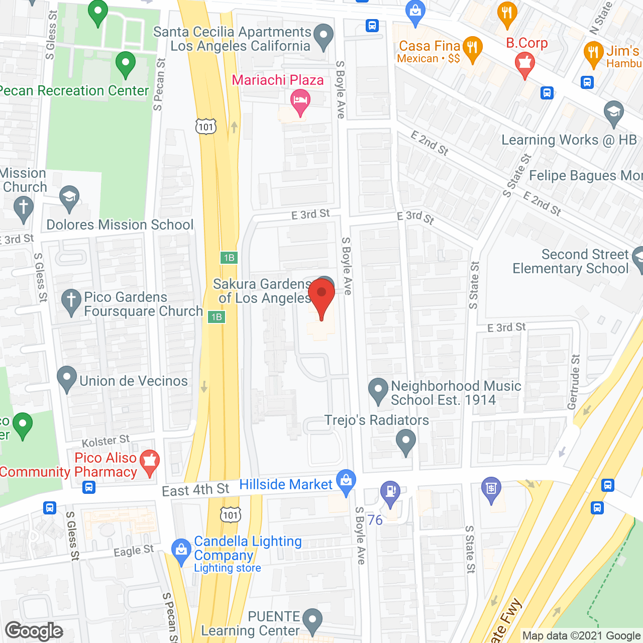 Sakura Gardens of Los Angeles in google map