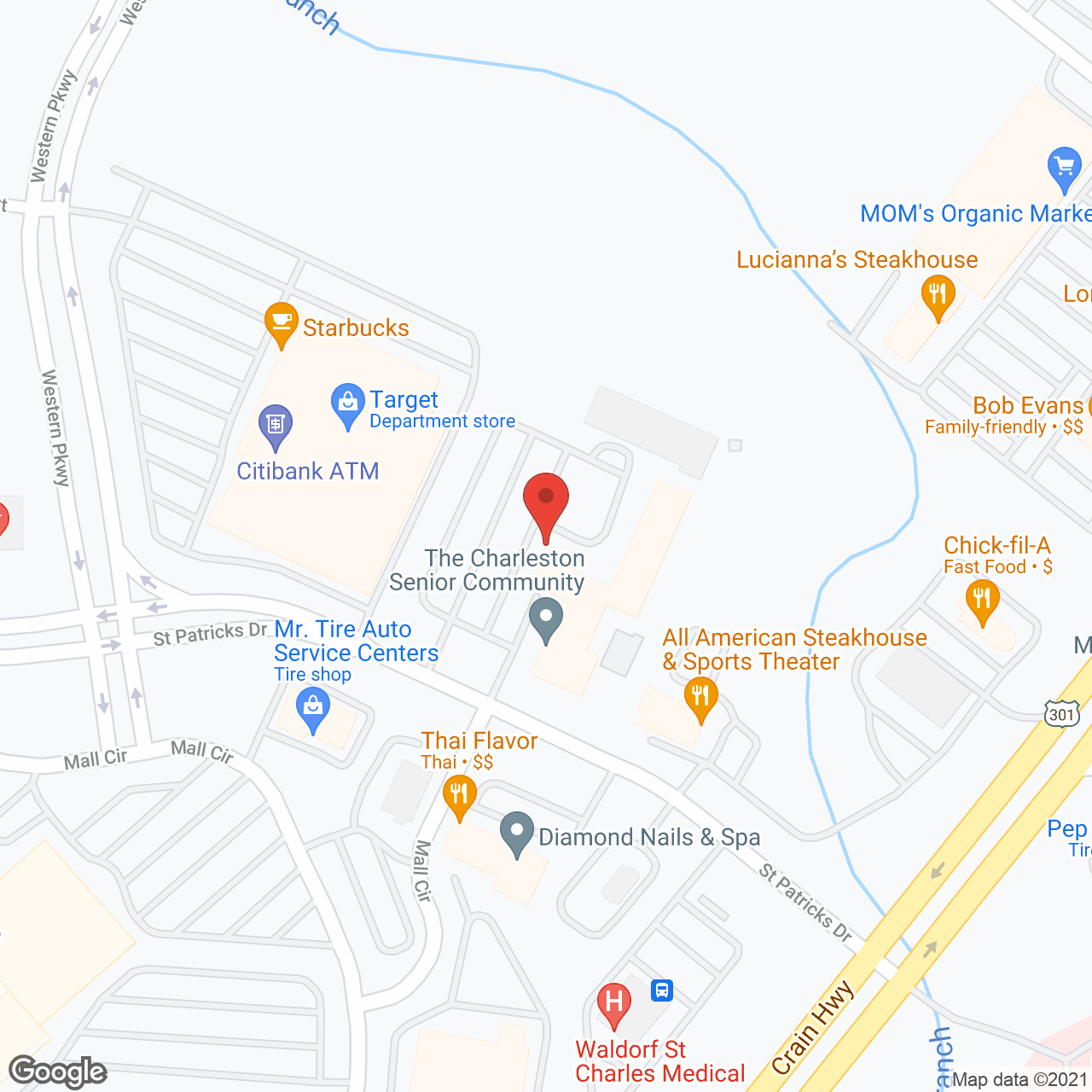 The Charleston Senior Community in google map