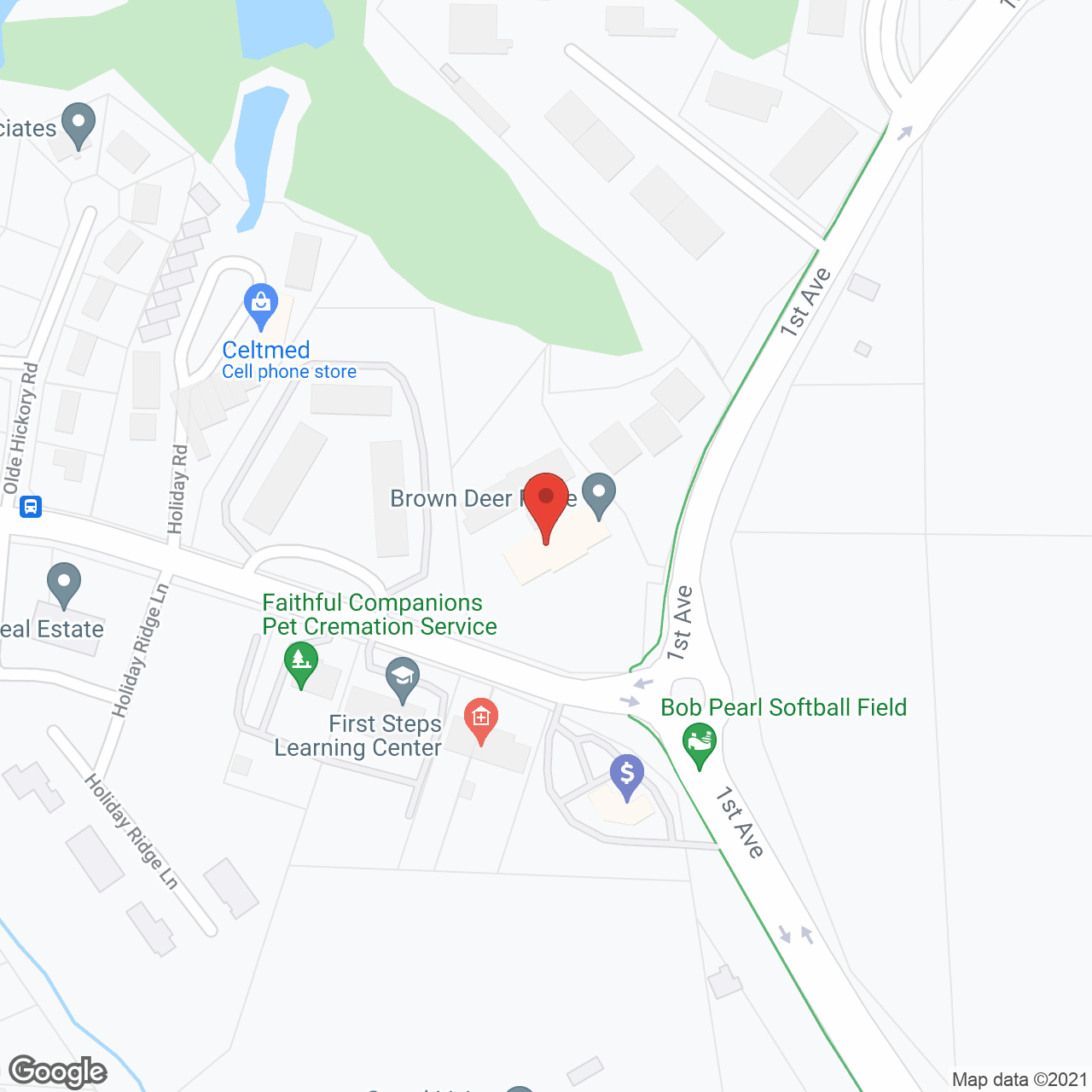 Brown Deer Place in google map
