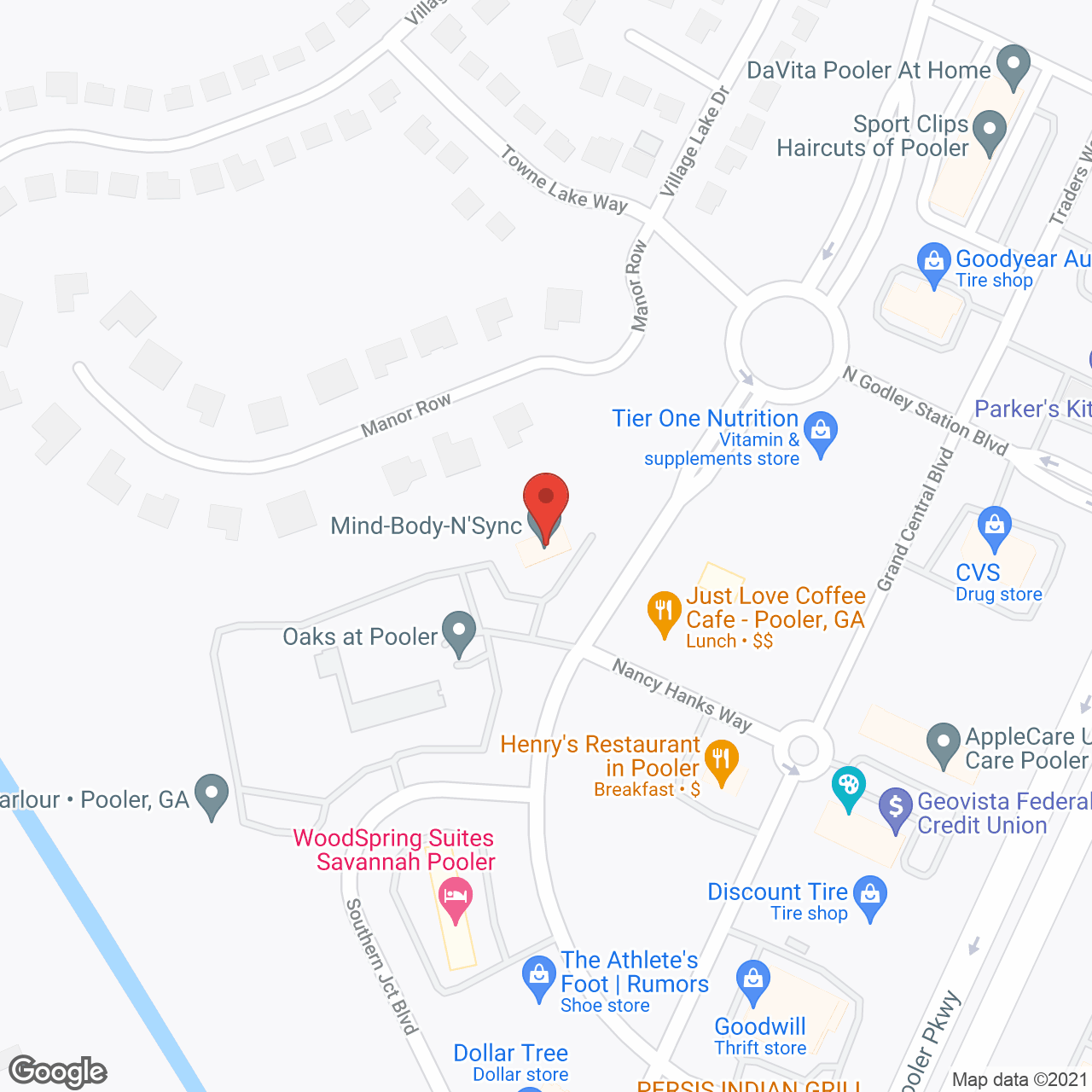 Oaks at Pooler in google map