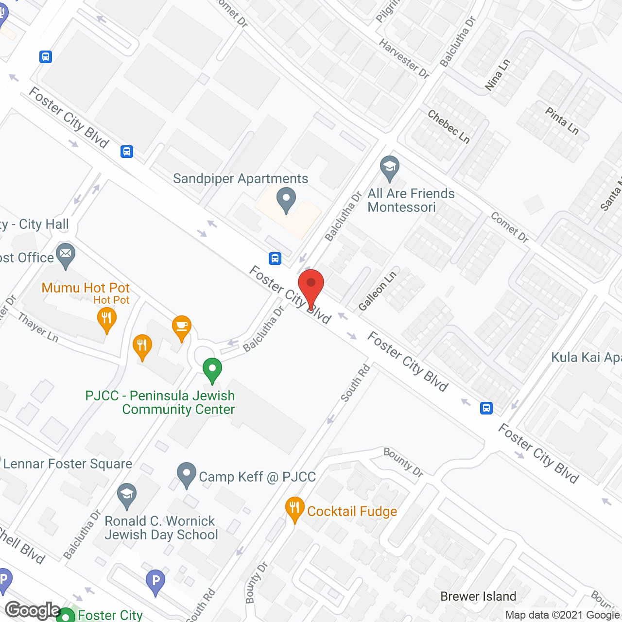 Atria at Foster Square in google map