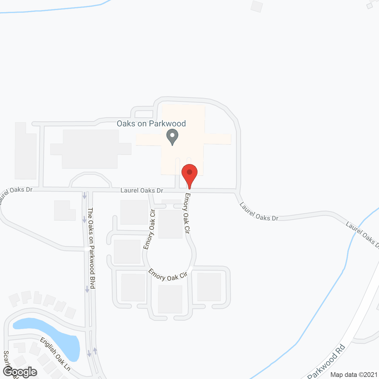 Oaks on Parkwood in google map