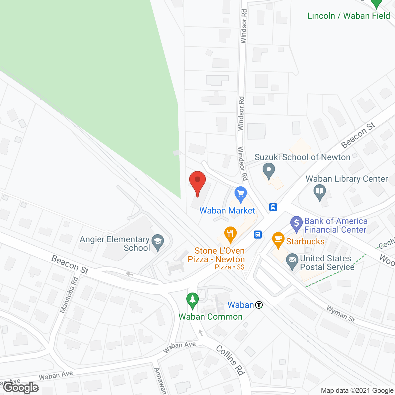 Waban Health Center in google map
