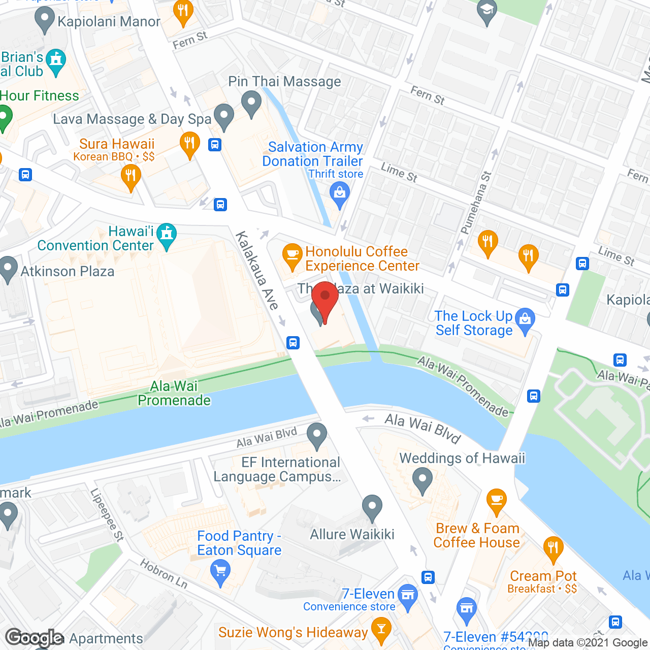 The Plaza at Waikiki in google map
