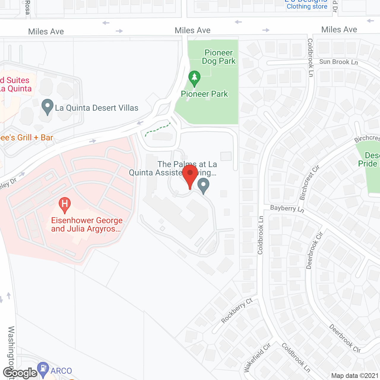 The Palms at LaQuinta in google map