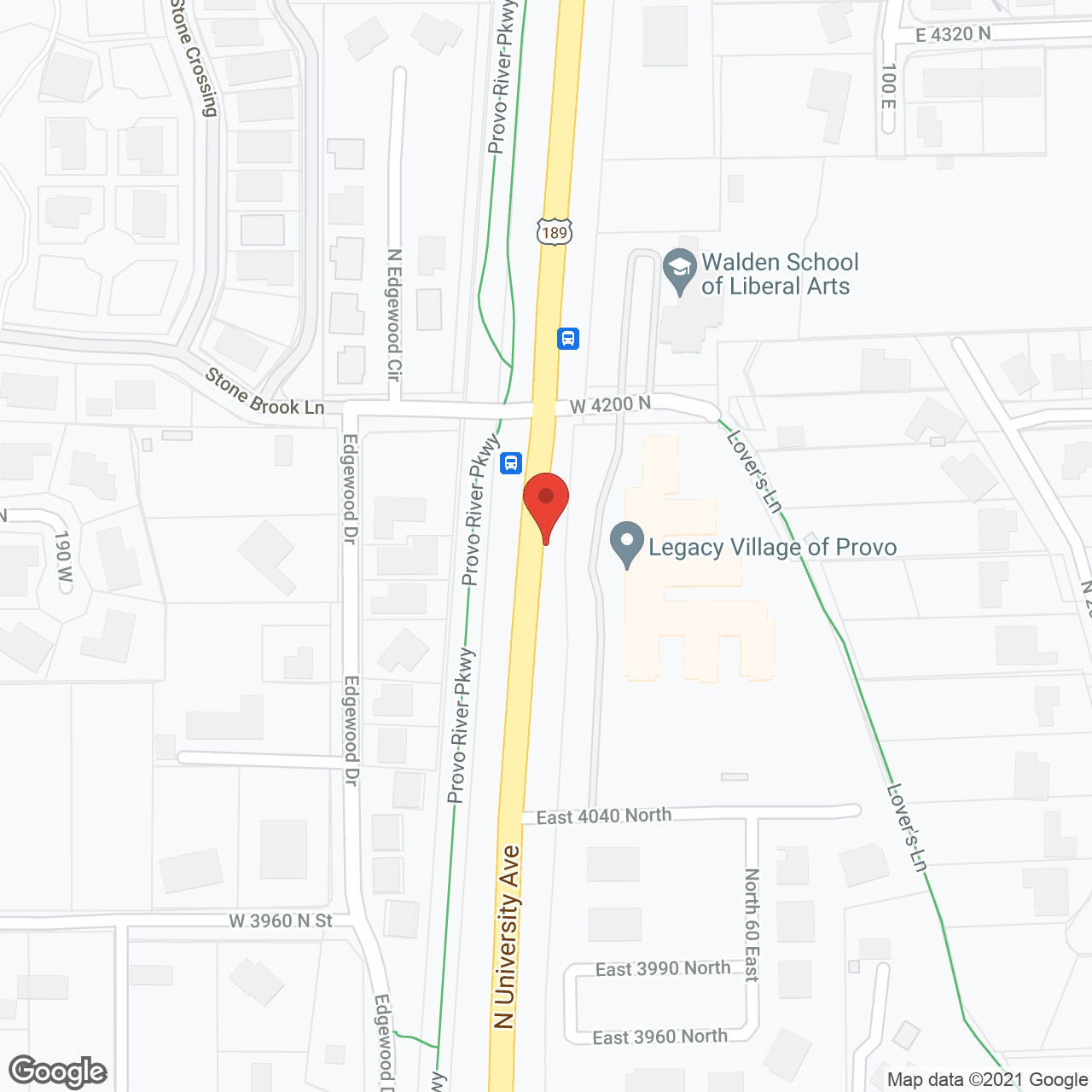 Legacy Village of Provo in google map