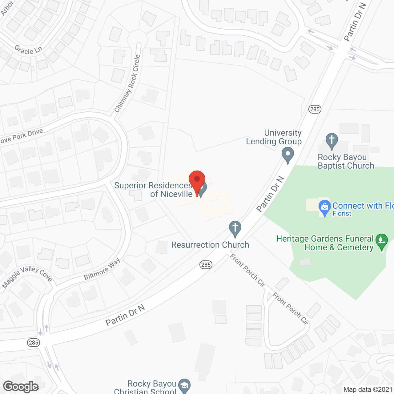 Superior Residences of Niceville in google map