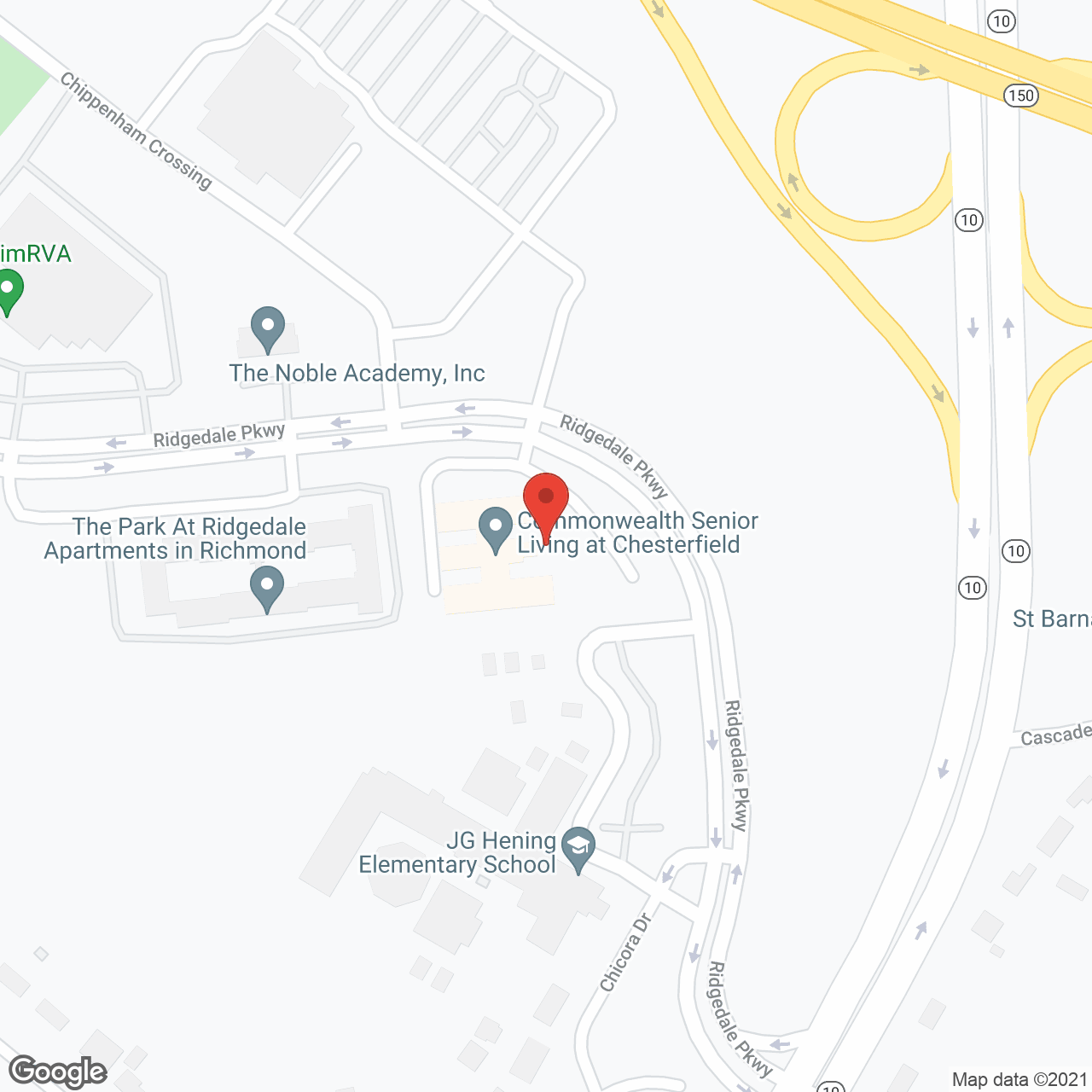 Commonwealth Senior Living at Chesterfield in google map