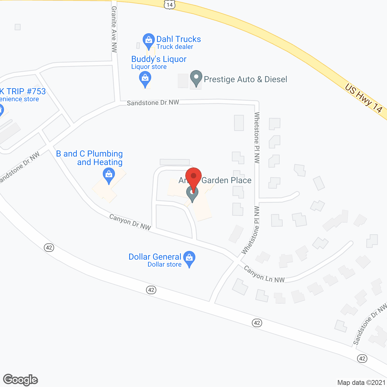 Arbor Garden Place in google map
