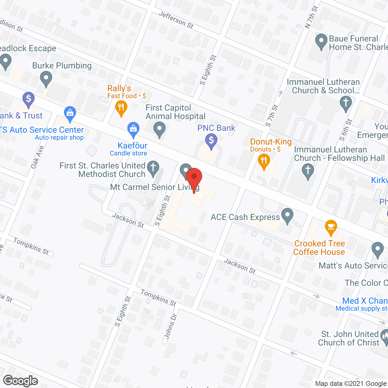 Mount Carmel Communities in google map