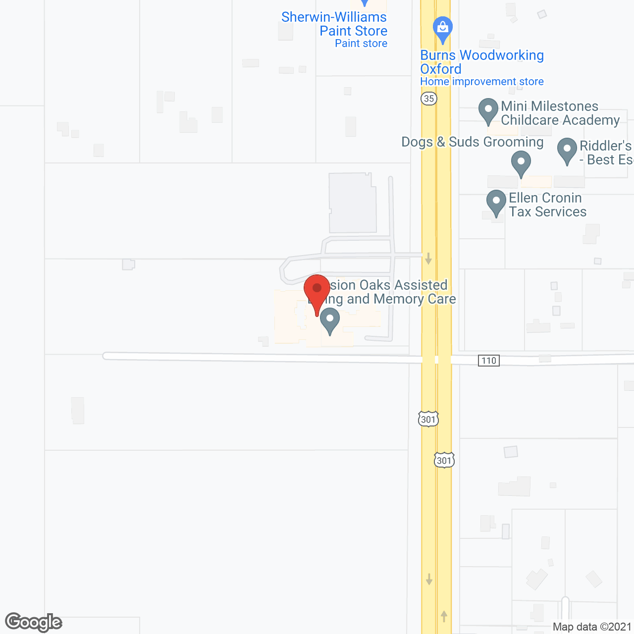 Mission Oaks in google map